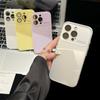 Glänzende Gehärtete Glas Süßigkeiten Handyhülle Für iPhone 17 16 15 14 13 12 11 Pro Max Stoßfest Kristall Linse Großes Fenster Abdeckung