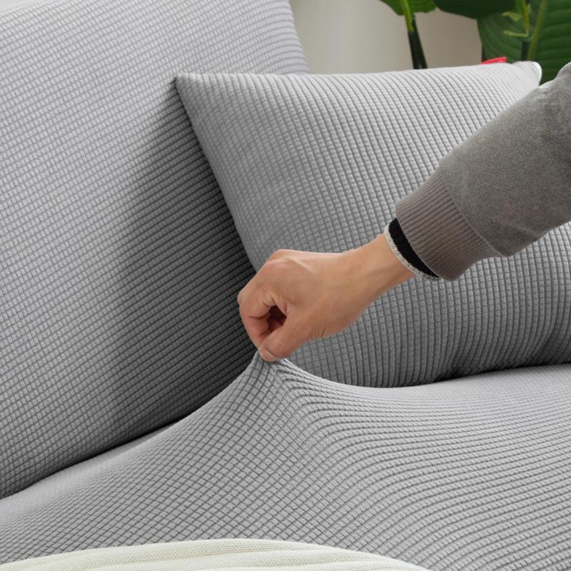 Sofa Covers For Living Room Armchair Cover Elastic Plaid Corner Sofas Cover Couch Slipcover 1/2/3/4/5 Seat Fleece Sofa Cover