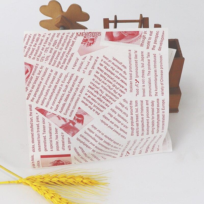 100pcs Hamburg Triangular Baking And Oil Proof Bags Donut Bakery Baking Food Packing Hand Wrapped Oilproof Kraft Bag