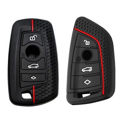Silicone Car Remote Key Case Cover Shell Fob Holder For Bmw X1 X3 X4 X5 X6 Series 1 2 3 5 7 G20 G02 G05 G31 G23 F34 F15 F40 Ix3