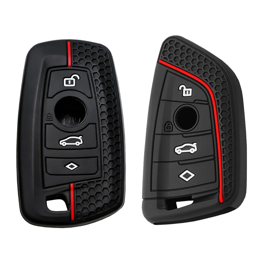Silicone Car Remote Key Case Cover Shell Fob Holder For Bmw X1 X3 X4 X5 X6 Series 1 2 3 5 7 G20 G02 G05 G31 G23 F34 F15 F40 Ix3
