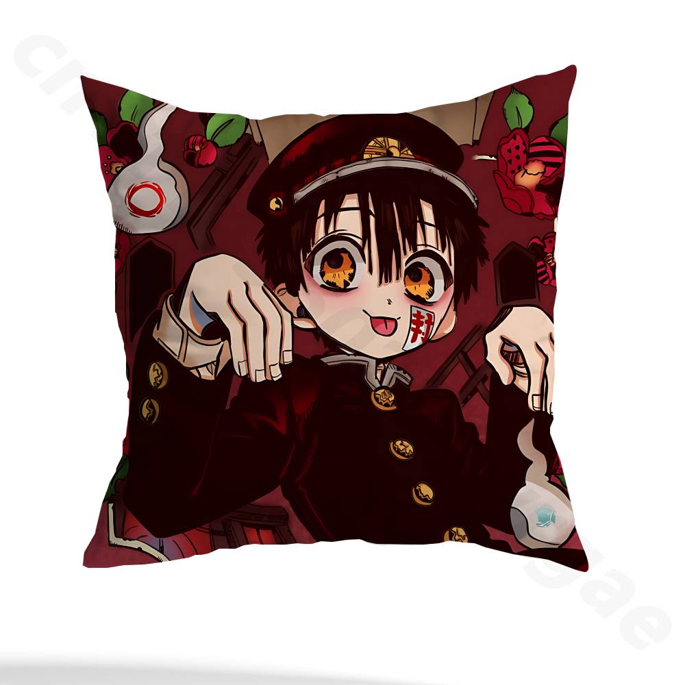 T-Toilet-bound Hanako-kun Pillow Case Pillow Case Living Room Sofa Cushion Cover Suitable For Home Bedroom Room Decoration