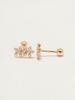 Minimalpiercing 14K Flower Bouquet Piercing Earrings