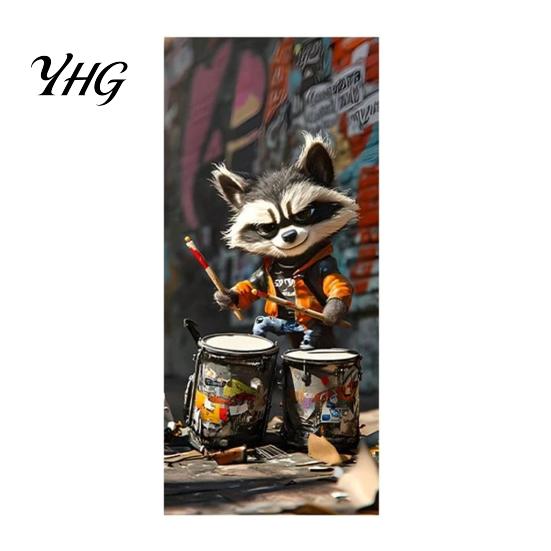 Decorative Adhesive for Household Bins Cartoon Animal Trash Can Sticker, Colorful Self-Adhesive PVC Decal, Waterproof Cute Fun Home Decor Cans Cat Dog