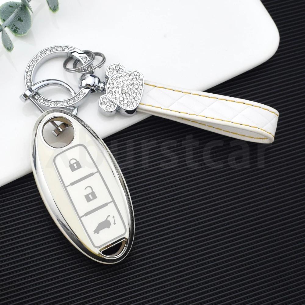 3 Tasten TPU Für Nissan Kicks Altima X-Trail Fuga Navara Leaf Note Sentra Murano Tiida Qashqai J11 J10 Micra Auto Schlüsselhülle Abdeckung
