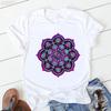 2024 Hot Sale Colorful Mandala Print Tshirt Girls Yoga Succulent Love T Shirt Women Zen Hobo Boho Paix Tshirt Female Streetwear