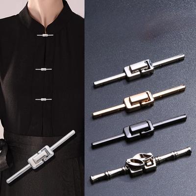 Disc Buckle One-Word Buckle, Retro Chinese Style Tang Suit Hanfu Zhongshan Suit Metal Pair Buckle Chinese Button