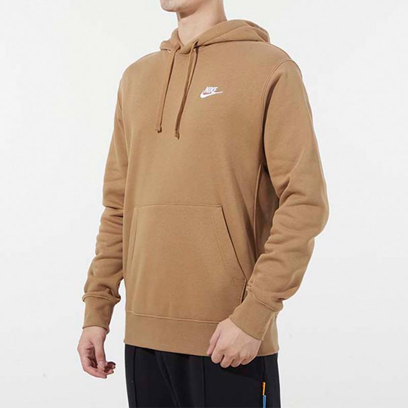 Nike Sportswear Club Fleece Pullover Hoodie Men Tops Khaki BV2655-258