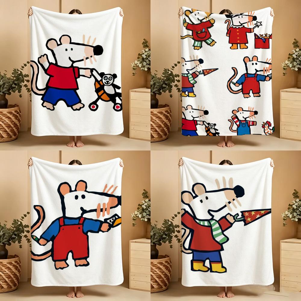 Cartoon M-MaisyS MuisS Plaid Zacht Warm Plaid voor Slaapkamer Woonkamer Bed Reizen Kamperen Picknick Cadeau