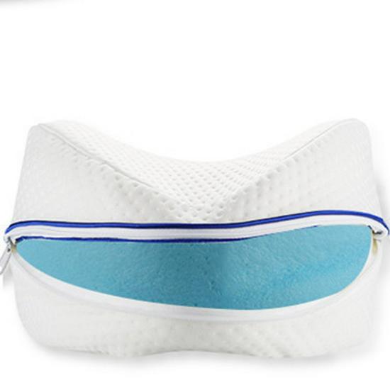 

Подушка-поддержка для ног из пены с эффектом памяти для спящих на боку 23*15.5*25 cm