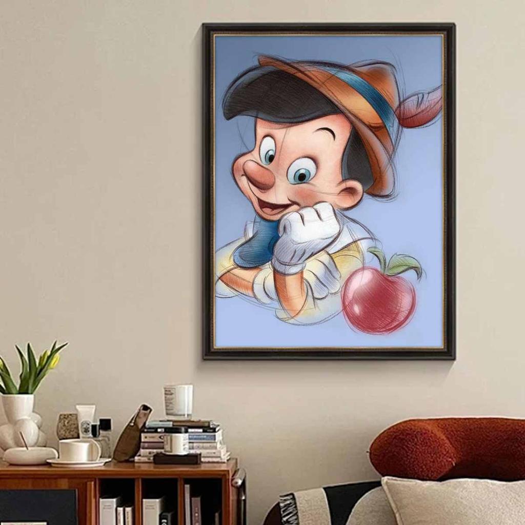 5D Diy Diamond Painting Lovely Pinocchio Full Drill Rhinestones Mosaic Embroidery Handmade Products Home Decor Gift