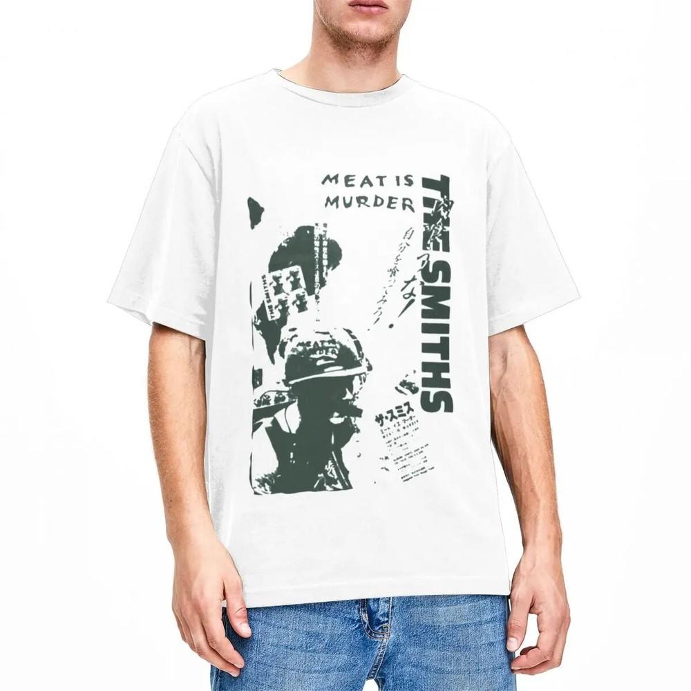 Vintage Rock Band The Smiths Meat Is Murder  Men Women s O Neck Cotton Sh Unisex T-Shirt XL