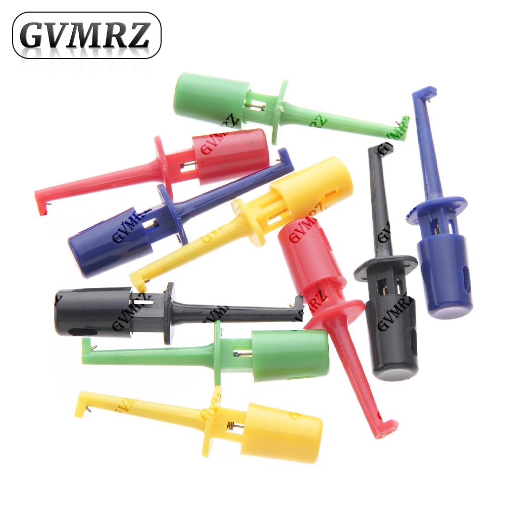 Flat Double Hook Test Clip Assorted Colors for Electronics Testing