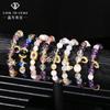 Natural Crystal Moon Star Bracelet Women Fresh Style Best Friend Jewelry