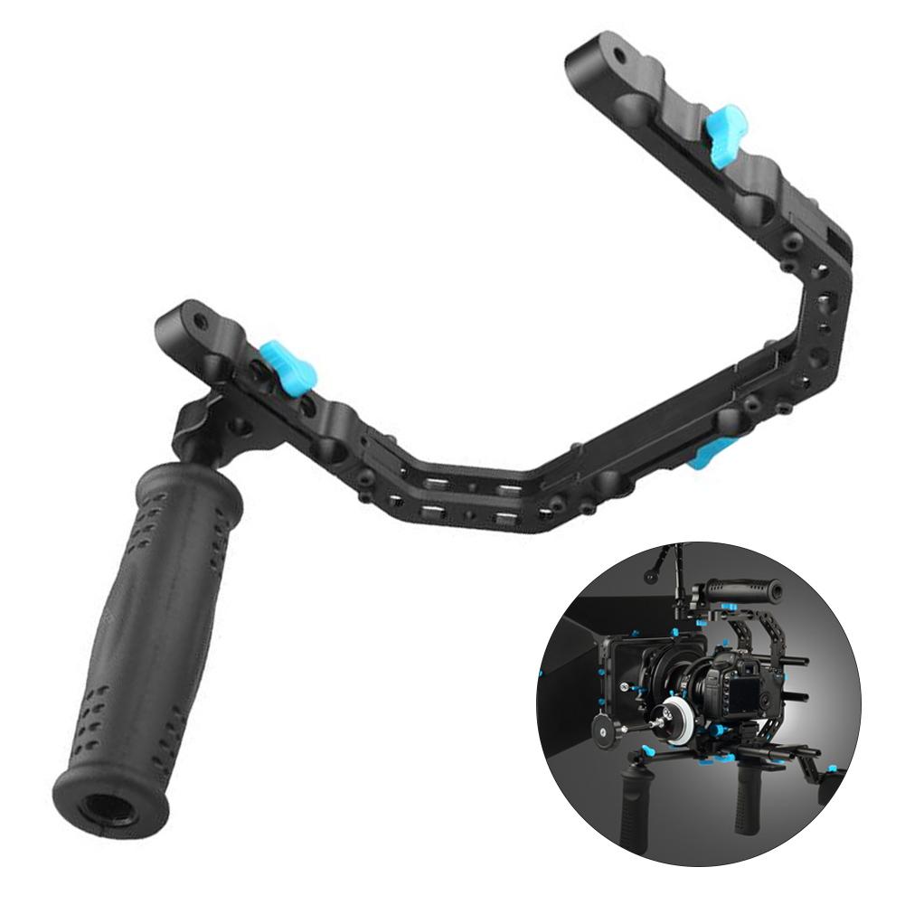 FOTGA DP3000 Black Top Handle C Cage Bracket Support Rig for 15mm DSLR Rod Follow Focus