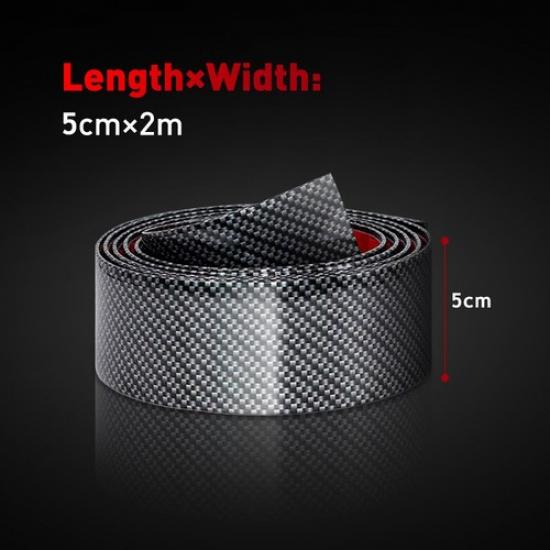 Carbon Sticker Fiber Protector Scuff Sill Cover Anti Scratch Strip Car Door Body