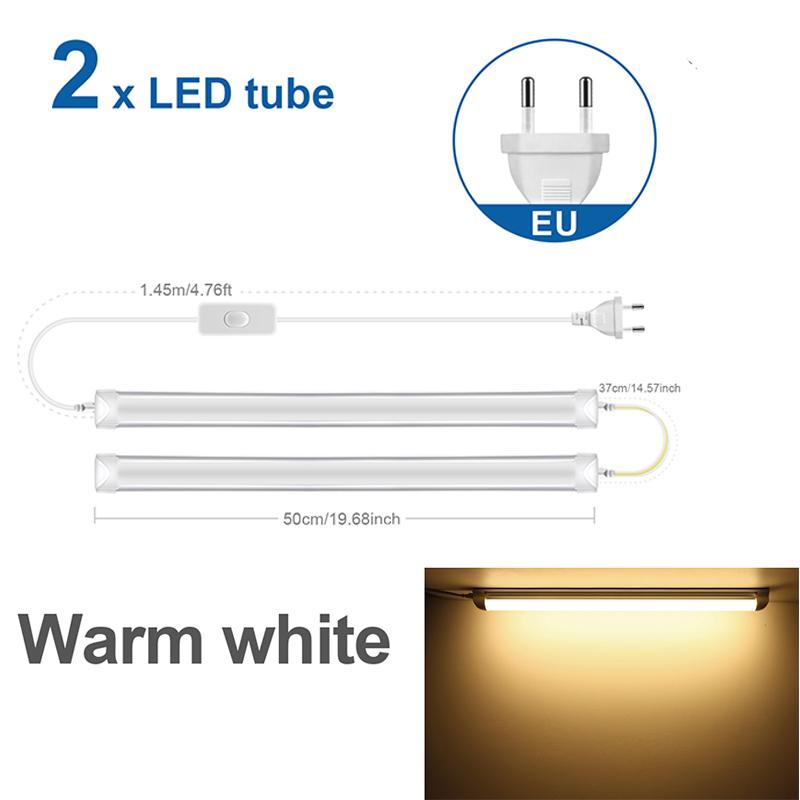25W LED Shop Light 50CM 1.64FT T8 LED Tube Linkable Aluminium Bar Lamp For Study Garage Workbench Warehouse Cabinet Lighting