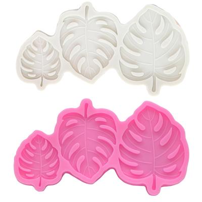 Schildkrötenblatt Silikonform DIY Kuchen Backdekoration Schokoladenform Küchenbackwerkzeuge Drei Schildkrötenblätter Silikonform
