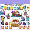 Party Among Us Set Suit Decoration Supplies Banner Cupcake Topper Alien Space