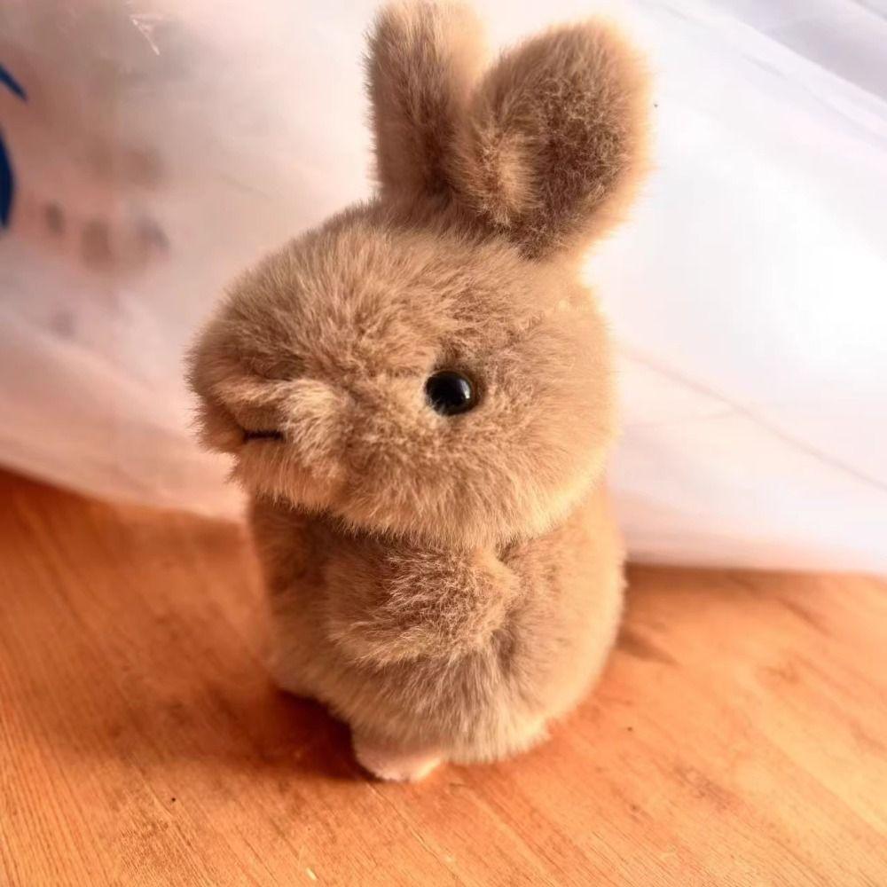 Lifelike Bunny Plush Ornaments PP Cotton Bunny Plush Toy Bunny Plush Keychain  Phone Accessories
