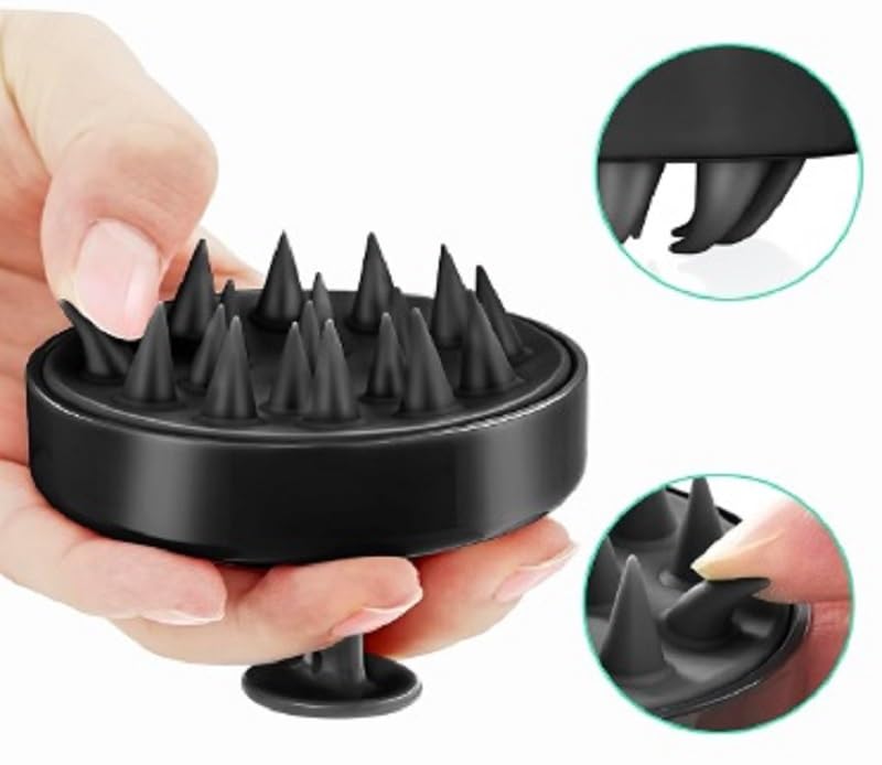 CREPUSCOLO Shampoo Brush Scalp Brush Scalp Massage Scalp Care Silicone 16 Colors (Pink)