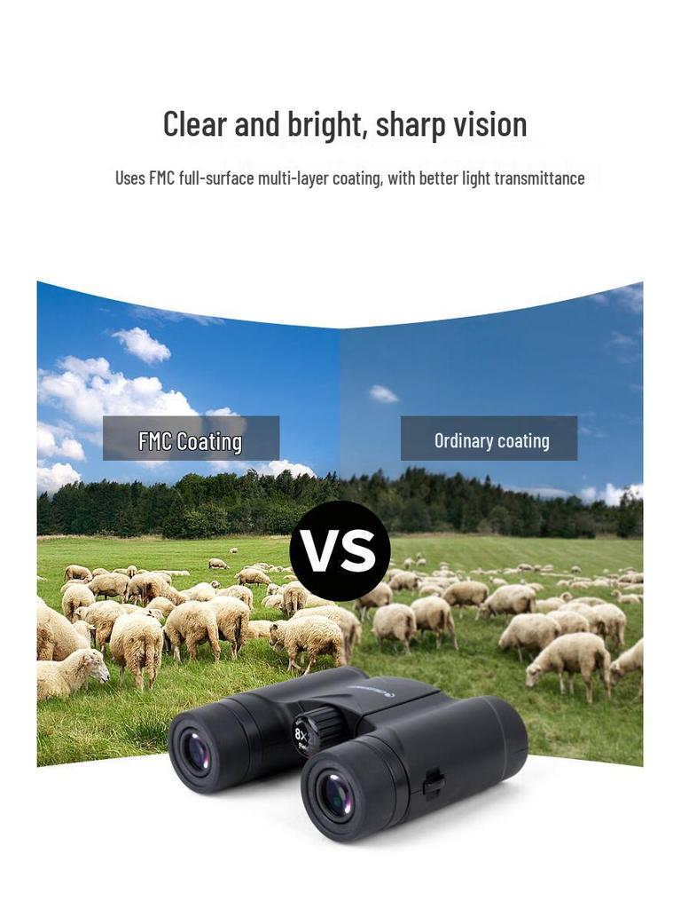 Celestron Hummingbird 8X21 HD Binoculars - High Magnification, Low Light Night Vision, Portable for Concerts