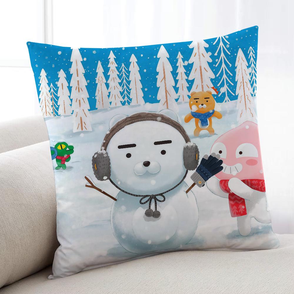 Fashion KKAKAOES FFRIENDSES Cushion Cover Home Bedding Sofa Living Room Pillowcase Simple Soft Skin Cushion Cover Party Gift