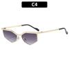 European and American metal retro irregular cat eye trend sunglasses Internet celebrities street shooting fashion personalized sunglasses new glasses