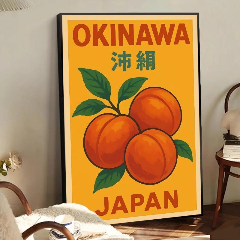Okinawa Sakura Leinwand Wandkunst Druck Kunst Poster Retro Leinwandbild Zimmer Bar Café Wandmalerei