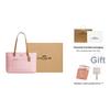 Coach Coated Canvas Tote Bag With Side Zipper Pocket Women Handbags Gold Pink CEA21-IMPO