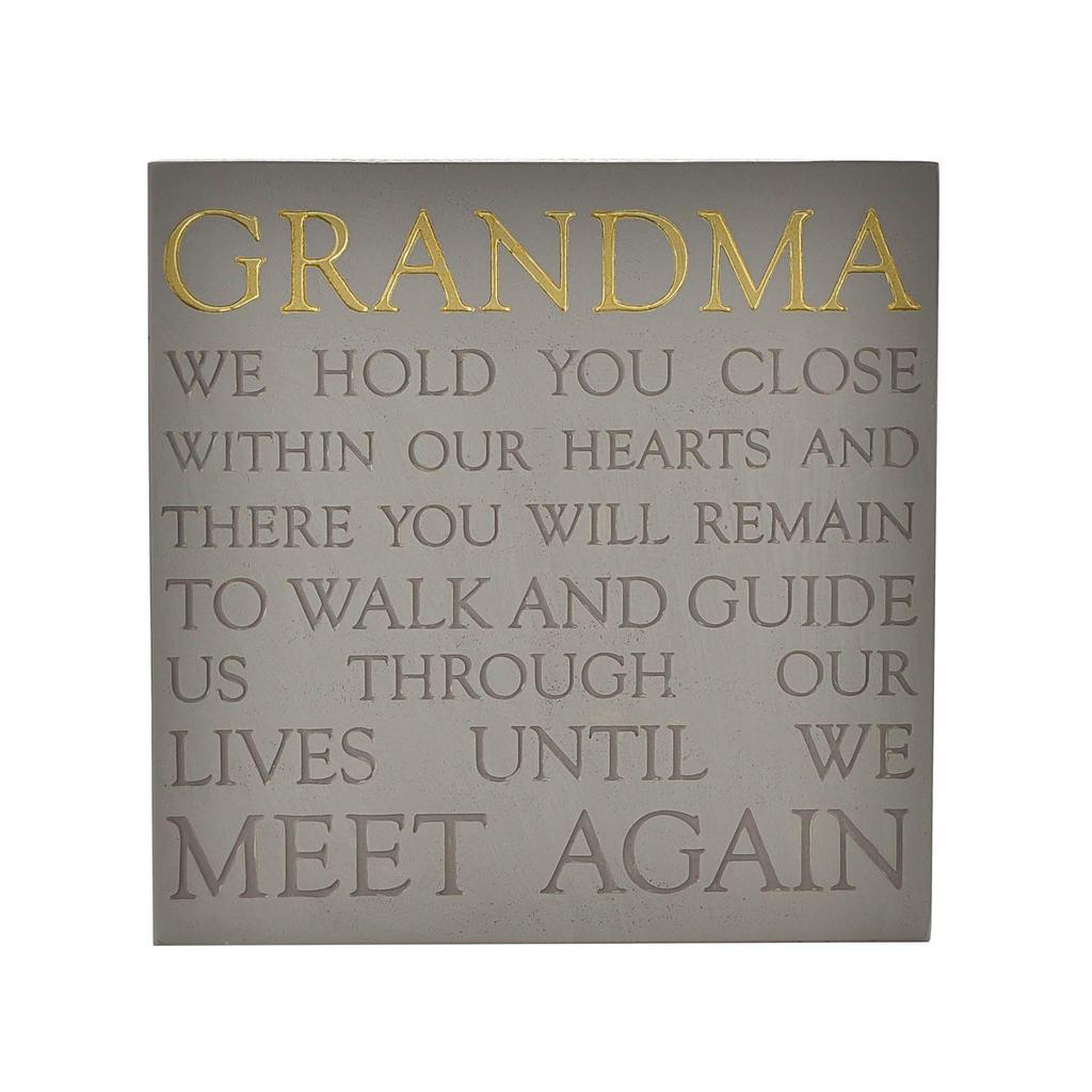 Thoughts of You Memorial Square Plaque - Grandma