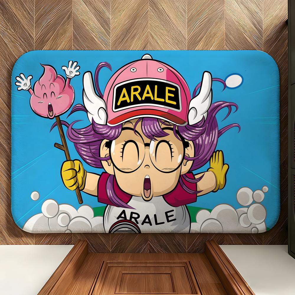 Anime D-Dr. S-Slump Floor Mat Soft Flannel Floor Mat  Suitable for Entryways, Living Rooms, Bedrooms, and Bathrooms