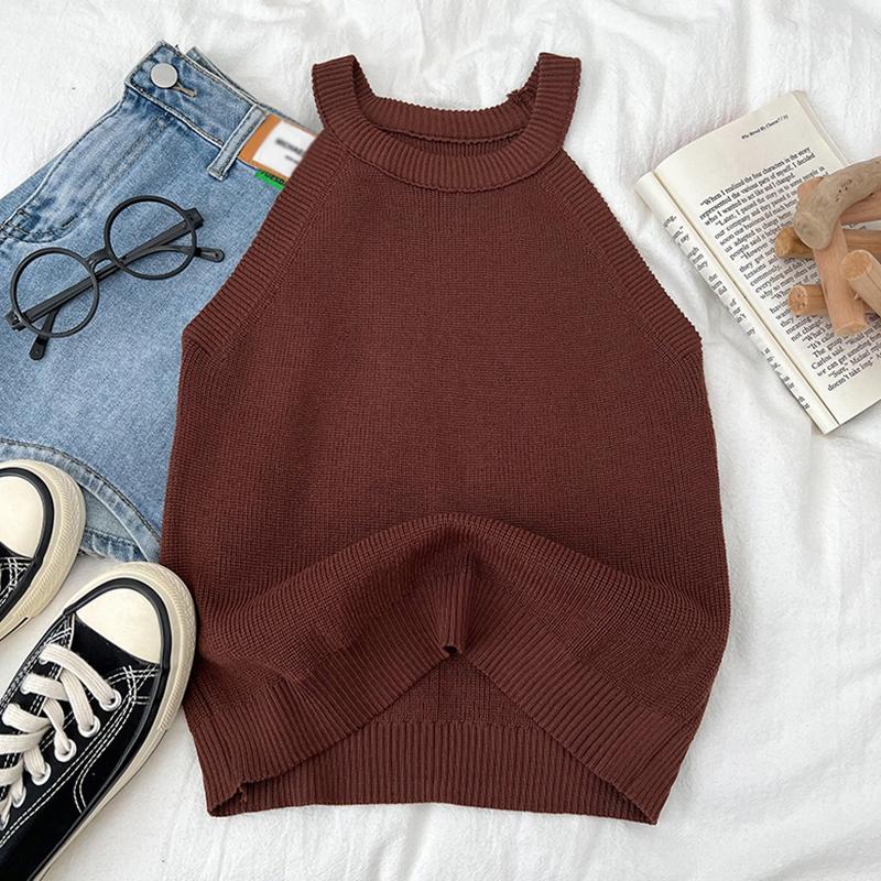 

Женская майка с лямкой на шее, повседневная спортивная, универсальная, летняя One Size