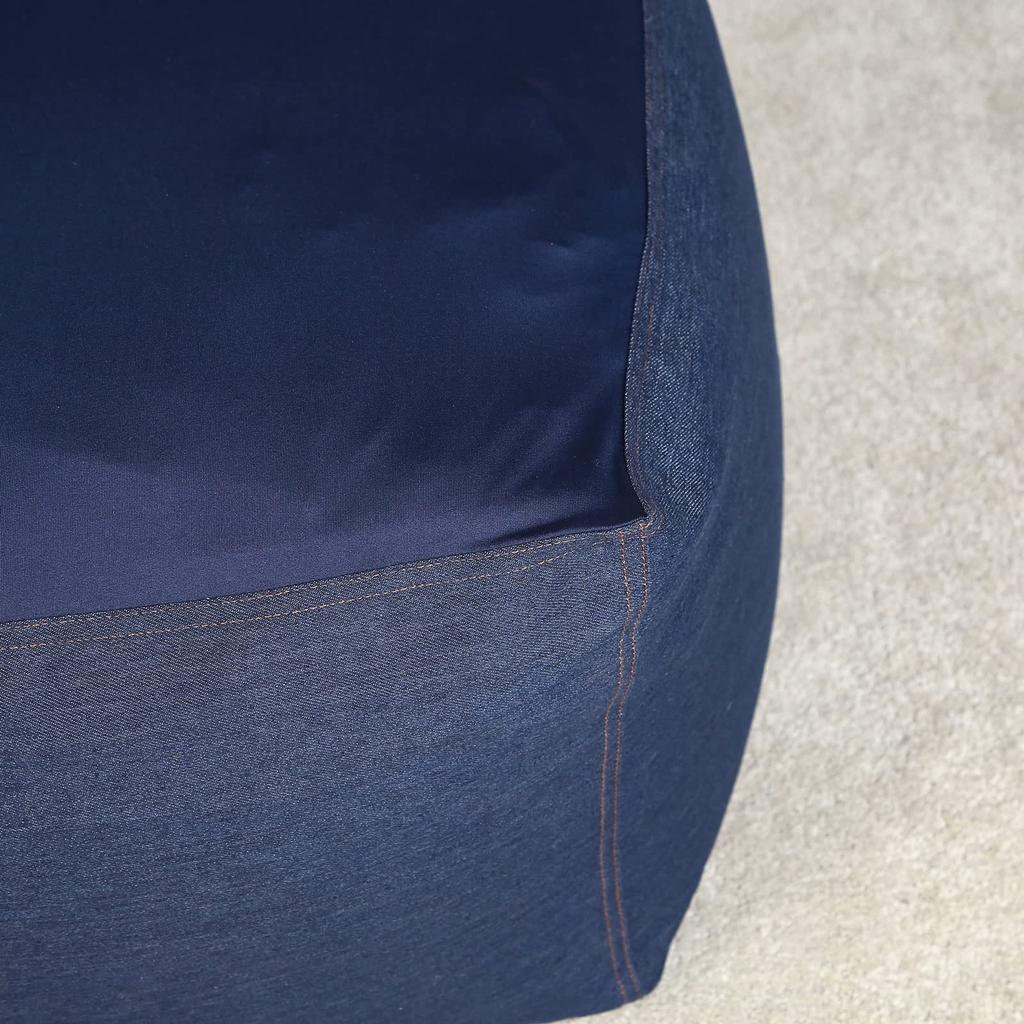 Beaded Cushion Sofa Cover, Solid Cotton, Beige, Small (55*55cm)