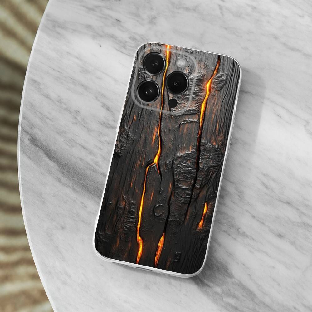 Natural Wood Pattern For iPhone 16,13,12,11,17,14,15,Pro,Max,Plus,X,XS,XR,SE,Mini Transparent Soft silicone Case
