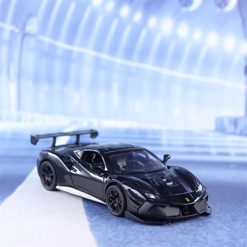New 1:32 F488 Sport Car Model Toys Alloy Diecasts Metal Pull Back Sound Light High Simulation Vehicle For Collection Children Gifts