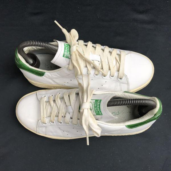 adidas Stan Smith Leather Sneakers 24 US6 White Green Low cut(USED)
