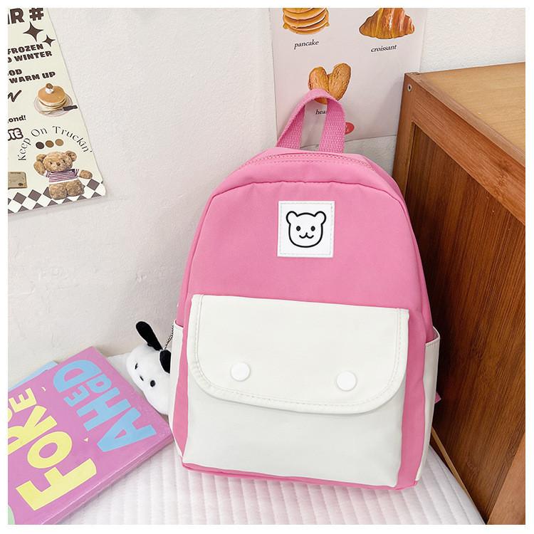 Cute And Simple Nylon Backpack For Kids 2024 Large Capacity School Bag For Boys And Girls