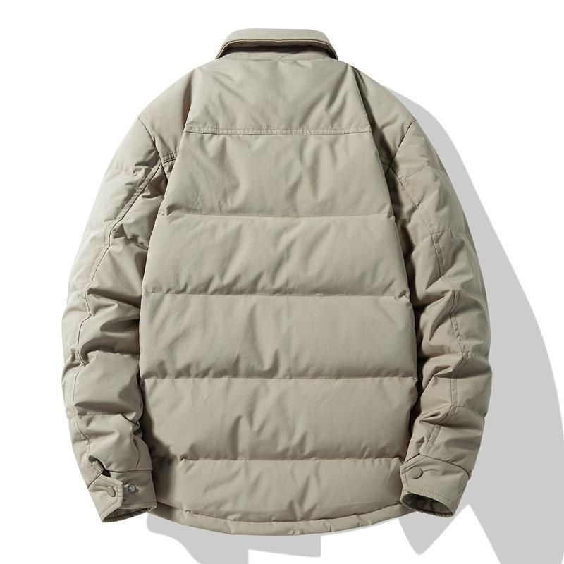 Warm Down Jacket Men's Lapel Dad Top Cold-resistant% White Duck Down Jacket