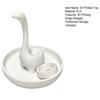 DYS 3D Printed Creative Finger-Shaped Jewelry Tray, Minimalist Ring & Necklace Holder with Partitioned Storage, Matte Black/White Desk Organizer