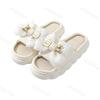 Fashion 2025 Summer Linen Women Slippers Home Slippers Comfortable Thick Sole Platform Ladies Fashion Bowknot Indoor Slipper Wholesale
