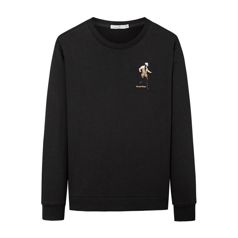 Dance with Wolves Men's Classic Logo Round Neck Sweatshirt