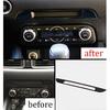 For Mazda CX-5 2017-2024 Black Titanium Center Console Dash CD AC Cover Trim 1PC