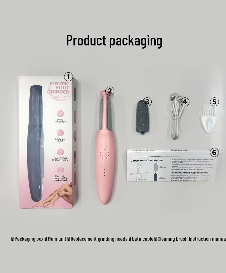 Electric Pedicure Device: German Foot Grinder for Removing Dead Skin, Calluses, and Cuticle Care for Beautiful Feet