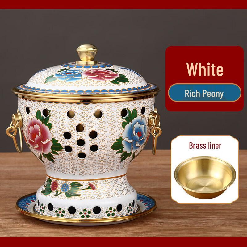 Single-Serve Pure Copper Enamel Hot Pot with Alcohol Stove