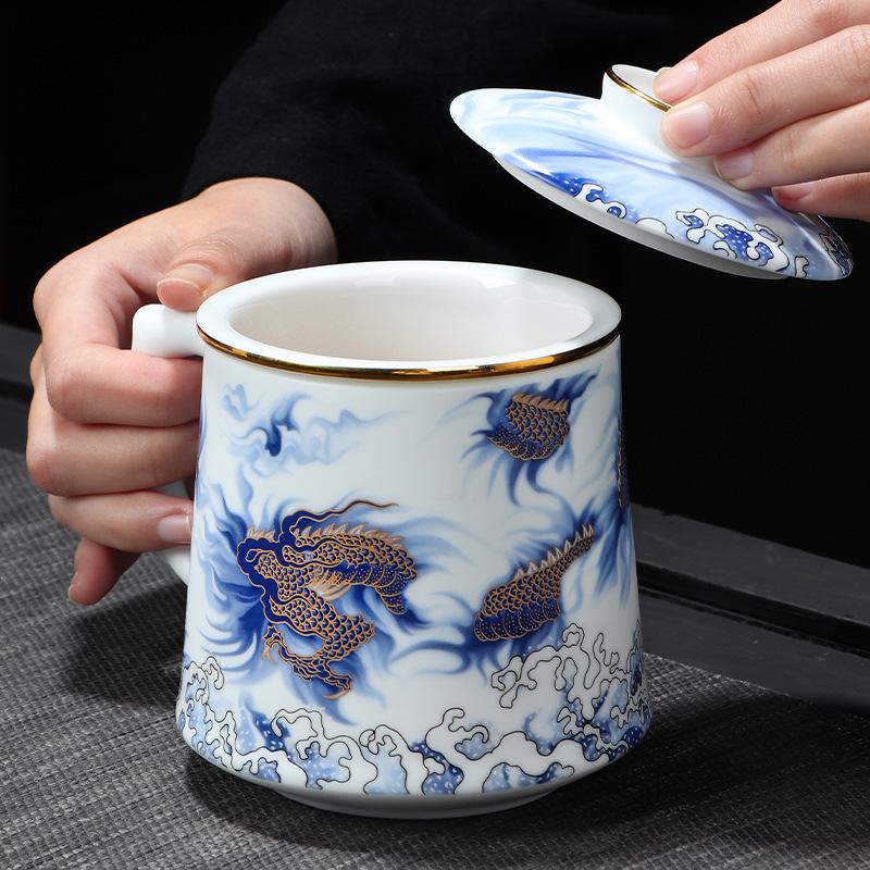 Longteng Shengshi office cup tea separation filter water cup single household tea cup company business gift