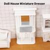 Traditional Themed White Mini Dresser 1/12 Scale Ideal For Small Room Arrangement