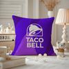 Taco Bell Cushion Cover Anti-dustmite Pillowcase Invisible Zipper Silky Short Plush Sofa Cushion Cover