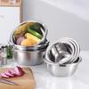 Durable 304 Stainless Steel Multi-Purpose Kitchen Basin: Noodle, Soup, Vegetable Wash, Egg Beating, and Seasoning Jar.