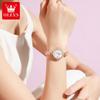 OLEVS 5633 Woman Watch Elegant Fashion Quartz Watch Diamond Bracelet Ladies Watch Original Date Watch Bracelet Set Gifts Reloj